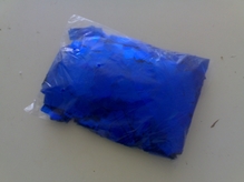 Blue glossy rectangular confetti - 1 kg