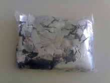 Silver glossy rectangular konfeti- 1 kg