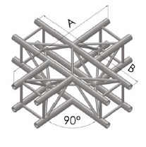  Square 4-way 900 - 500mm