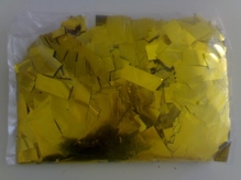 Gold, shiny, rectangular confetti - 1 kg