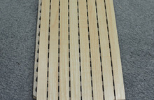 Acoustic wooden 3-layer panel with the groove