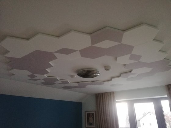 Acoustic treatment of the ceiling with Vicoustic panels - Sofia 