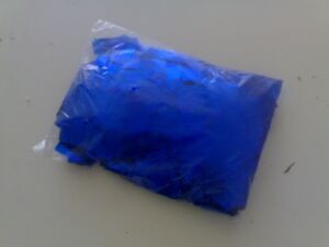 Blue glossy rectangular confetti - 1 kg
