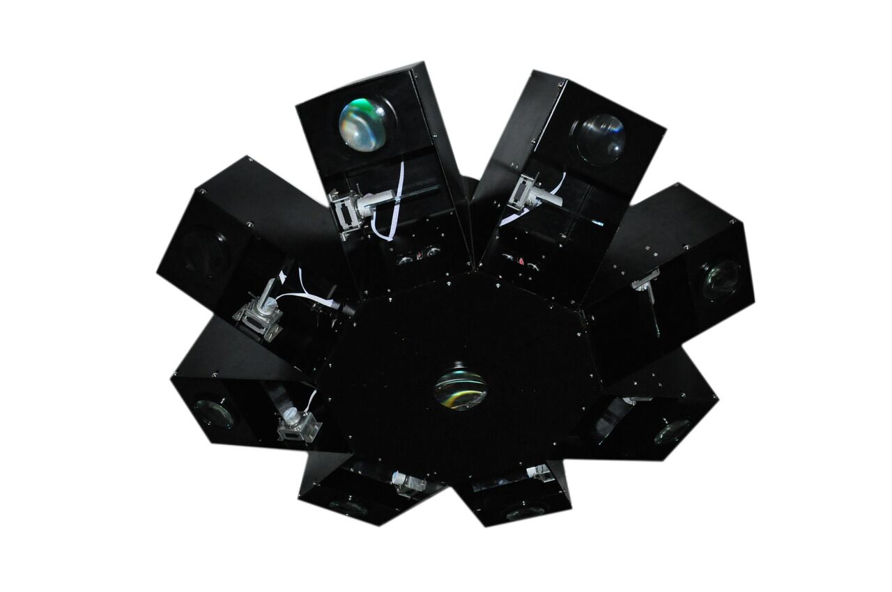 Central discotheque laser 2000mW + 9 pc RGBYW LED - 64W
