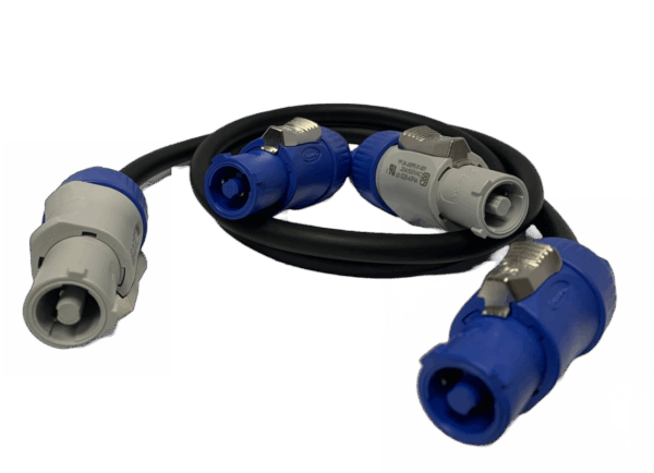 PowerCON кабел - 20.0 метра H05RR-F, 3 Pin CNLINKO in / out