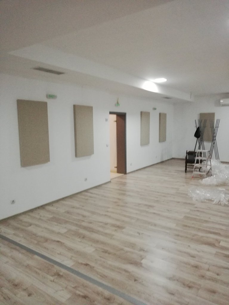 Acoustic treatment of the rehearsal hall of the Epodai ensemble - Plovdiv