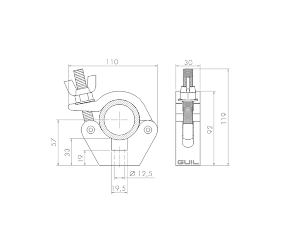 Heavy-duty aluminium half coupler ABZ-29 Guil - Image 2