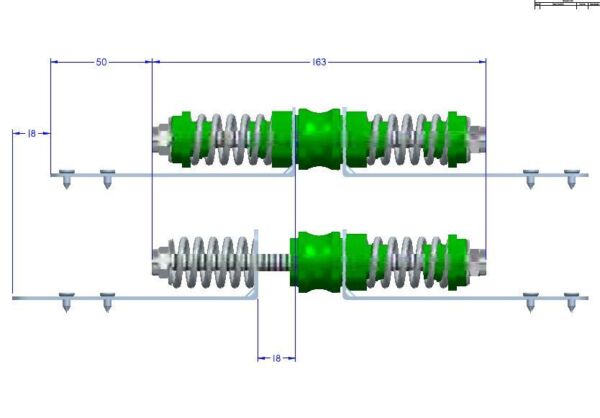 Dual partitions vibration hanger "Senor" 9600/02 - Image 9
