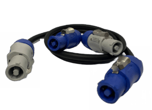 PowerCON cable - 3 meters H05RR-F, 3 Pin CNLINKO in / out
