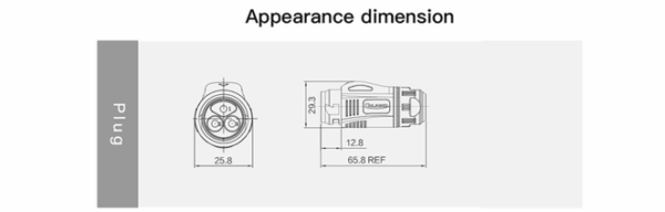 Power connector 3 pin metal female socket with two holes BD-24-J03SX-23-201A - Image 5