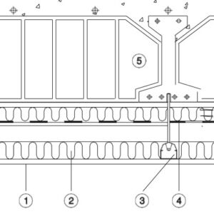 Simplified sound insulation system for ceiling 73.9 dBA