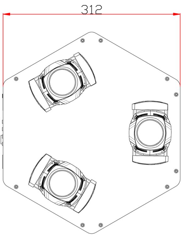 LED 3-Head Mini Beam - Image 9