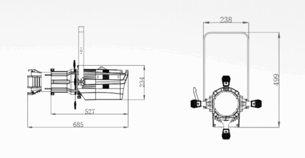 Театрален профилен прожектор ECLIPSE PRIME RGBALC 250W - Image 4