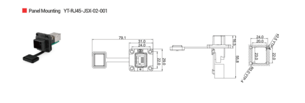 Signal connector YT-RG45-JSX-02-001 - CNLINKO - Image 2