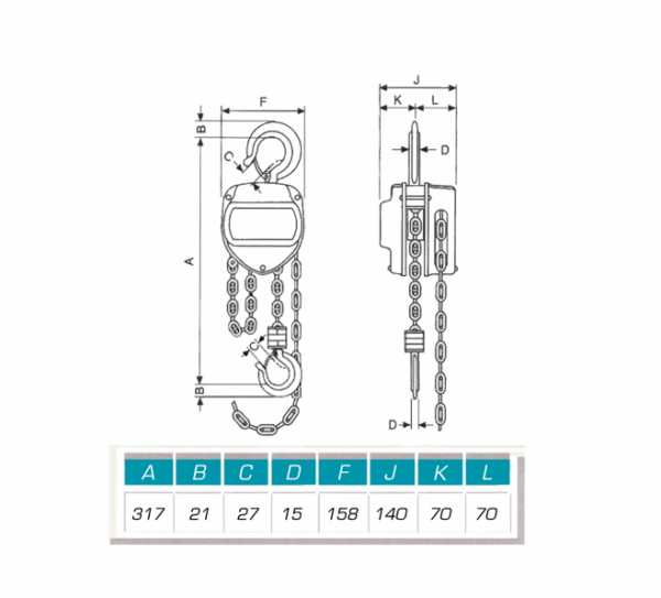 Chain lift with lifting height: 6m - GUIL - Image 2