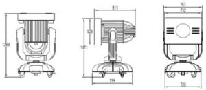 Outdoor searchlight Colour 4000A PR