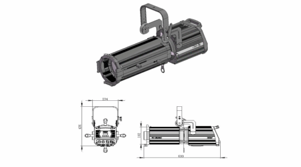 LED Zoom Profile Spotlight 450W - Image 2