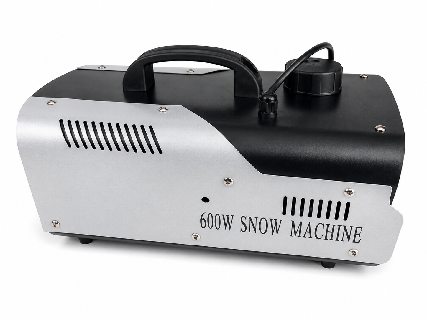 Компактна 600W машина за сняг с професионален snow ефект – достъпна snow machine с добро качество и отлична цена, подходяща за партита, DJ събития, коледна украса, клубове, сцени, детски центрове и празнични ефекти.