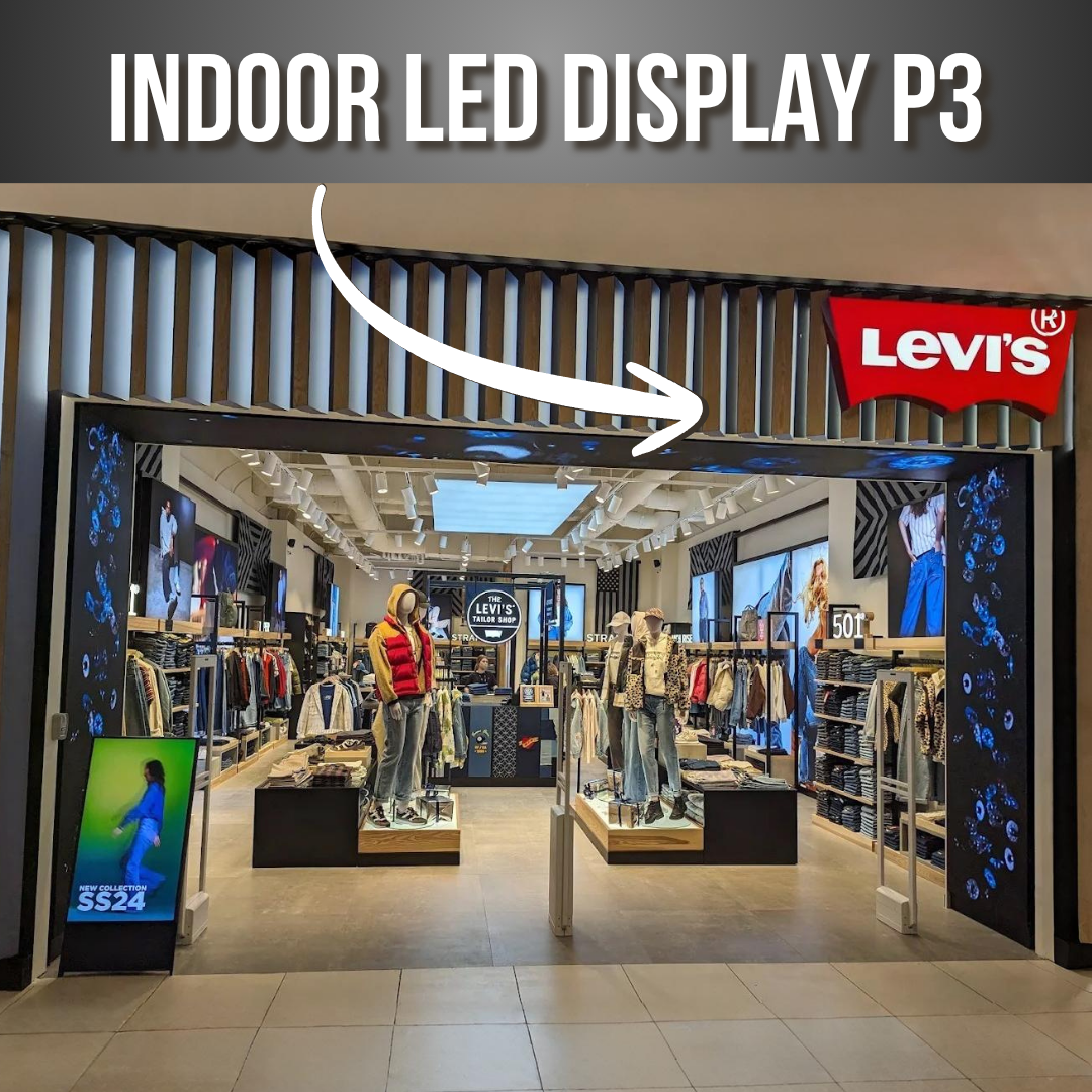 LED indoor screen P3 - LEVI'S store - RING MALL, Sofia