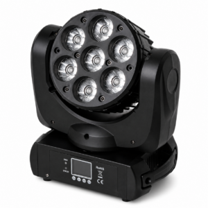 Moving Head Beam 7 x 12W OSRAM 4 in1 RGBW