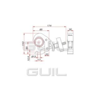 ABZ-06 / E - GUIL - Скоба за бързо закрепване за тръби Ø 38-51 мм