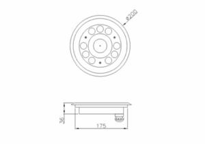 LED Underwater lighting for flush mounting - Super Light 10W