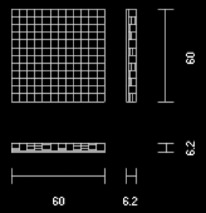 Sound diffusion panel SQUARYDIFFUSOR
