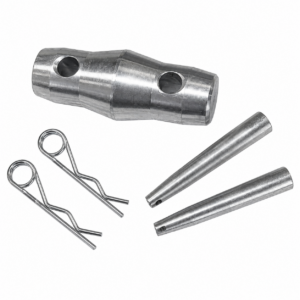 Connector set for wedge-shaped truss
