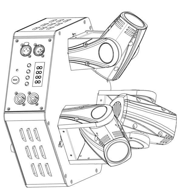 LED 3-Head Mini Beam - Image 8