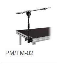 PM/TM-02 MINI MICROPHONE STAND WITH BOOM ARM. STAGE CONNECTOR INCLUDED