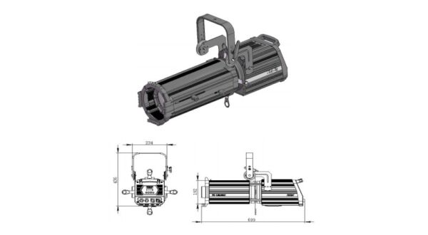 LED Zoom Profile Spotlight RGBLA 250W - Image 2