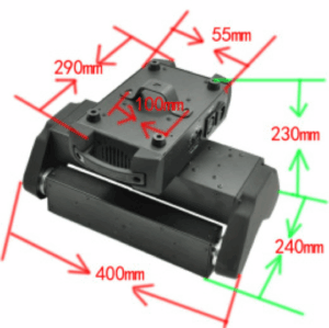 Moving head green laser 400mW 8 lens fat beam