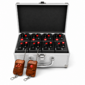 Комплект за управление на сценични фонтани с 8 устройства и дистанционни, идеален за сватби, награждавания и шоу събития