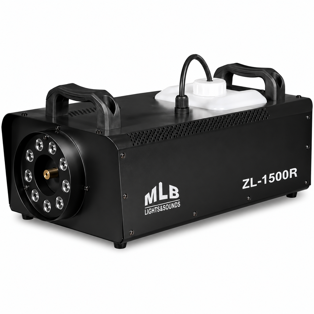 мощна пушек машина 1500W с LED ефекти и безжично дистанционно за DJ, сцена и събития